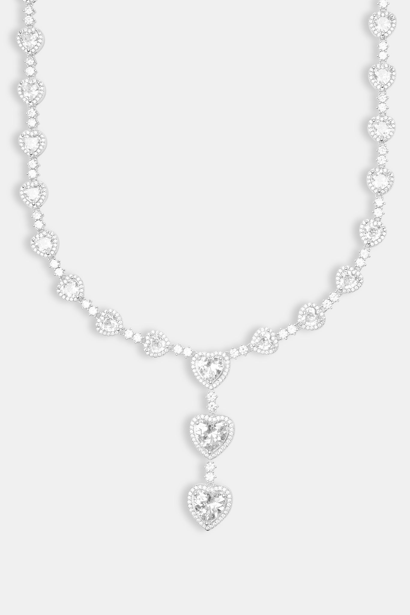 Heart Drop Chain - White - 10mm